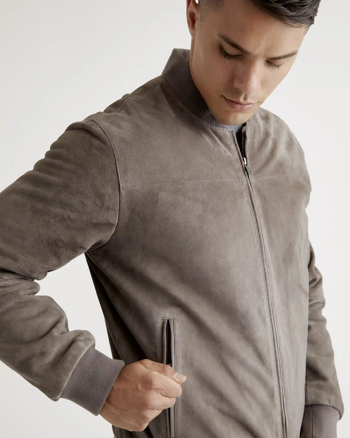 100% Suede Bomber Jacket