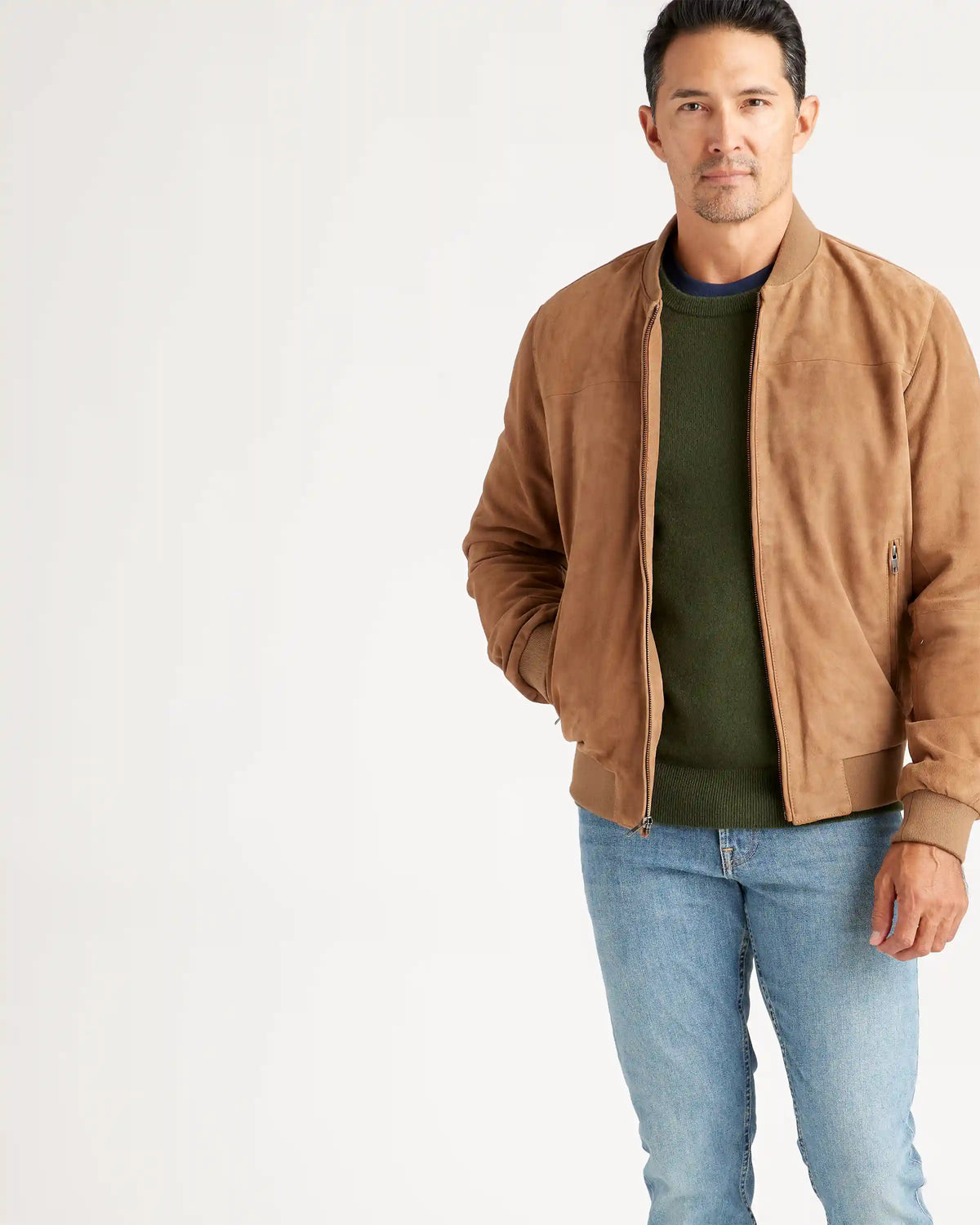 100% Suede Bomber Jacket