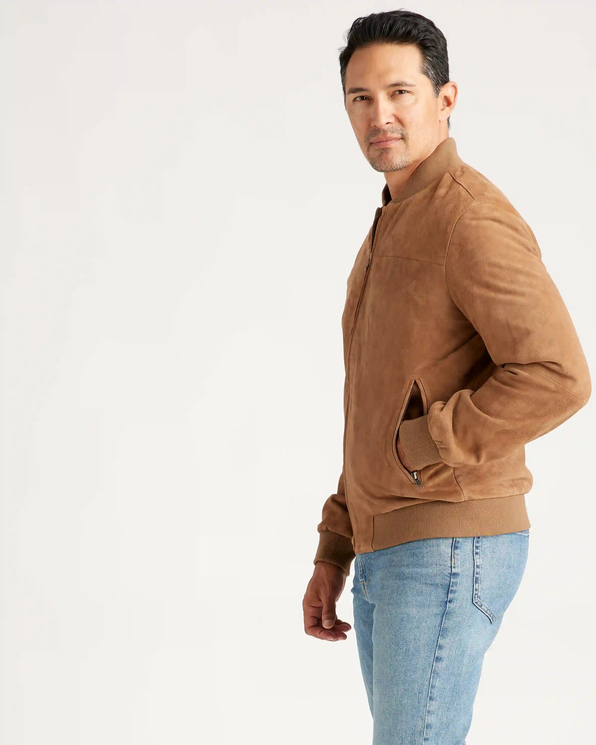 100% Suede Bomber Jacket