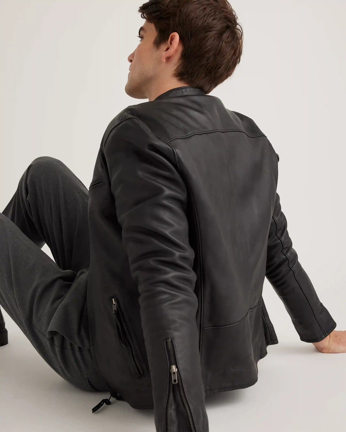 100% Leather Café Racer Jacket