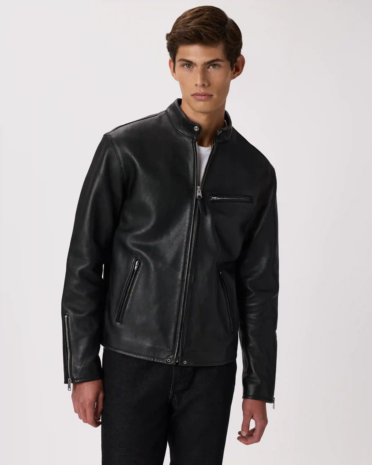 100% Leather Café Racer Jacket