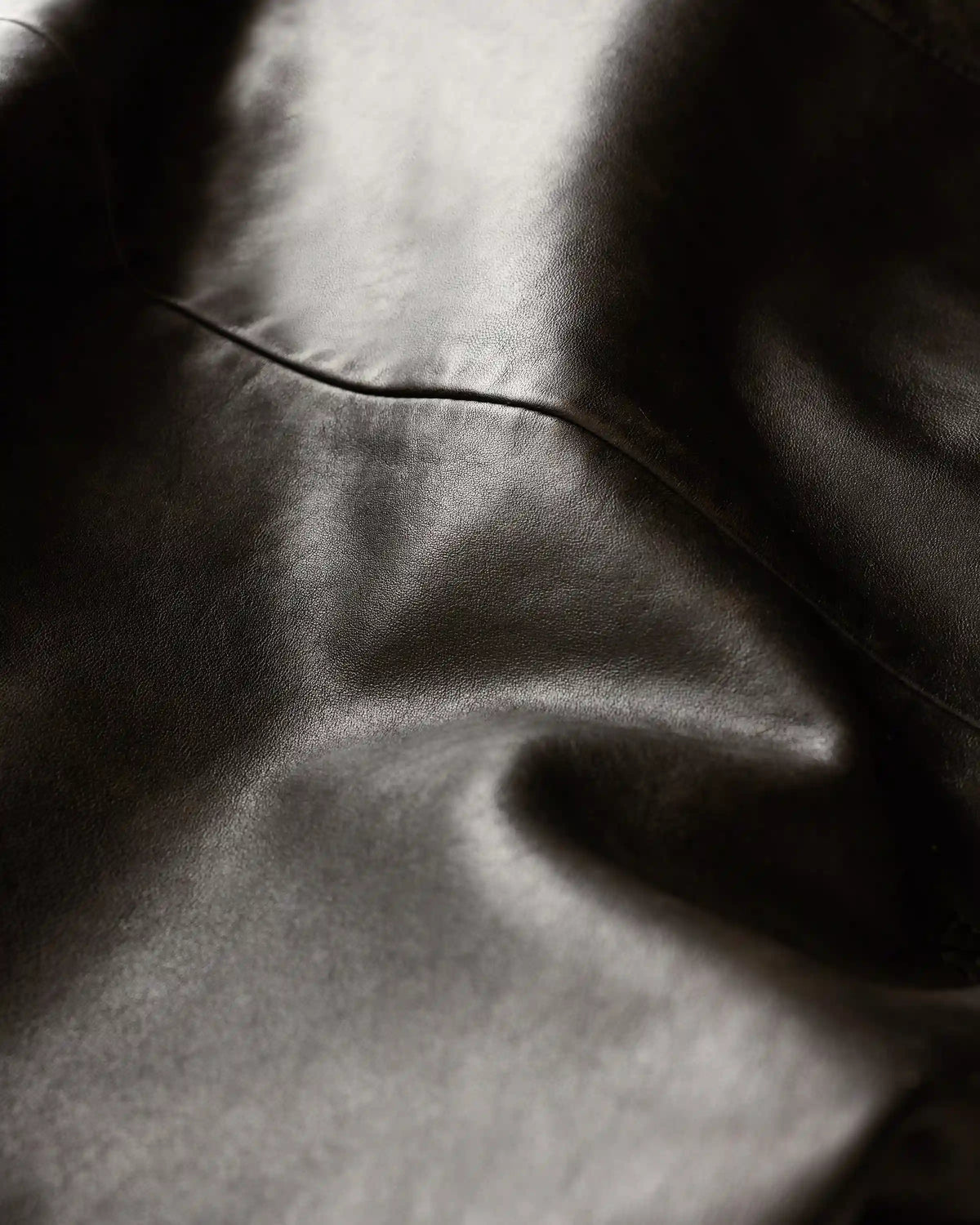 Shearling Collar Leather Flight Jacket