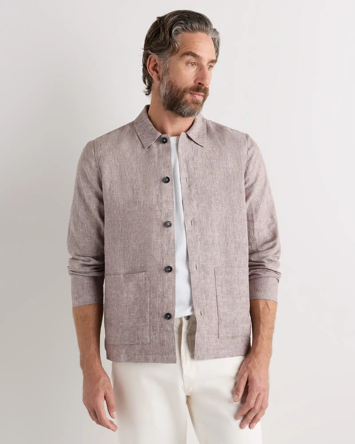 100% European Linen Chore Jacket