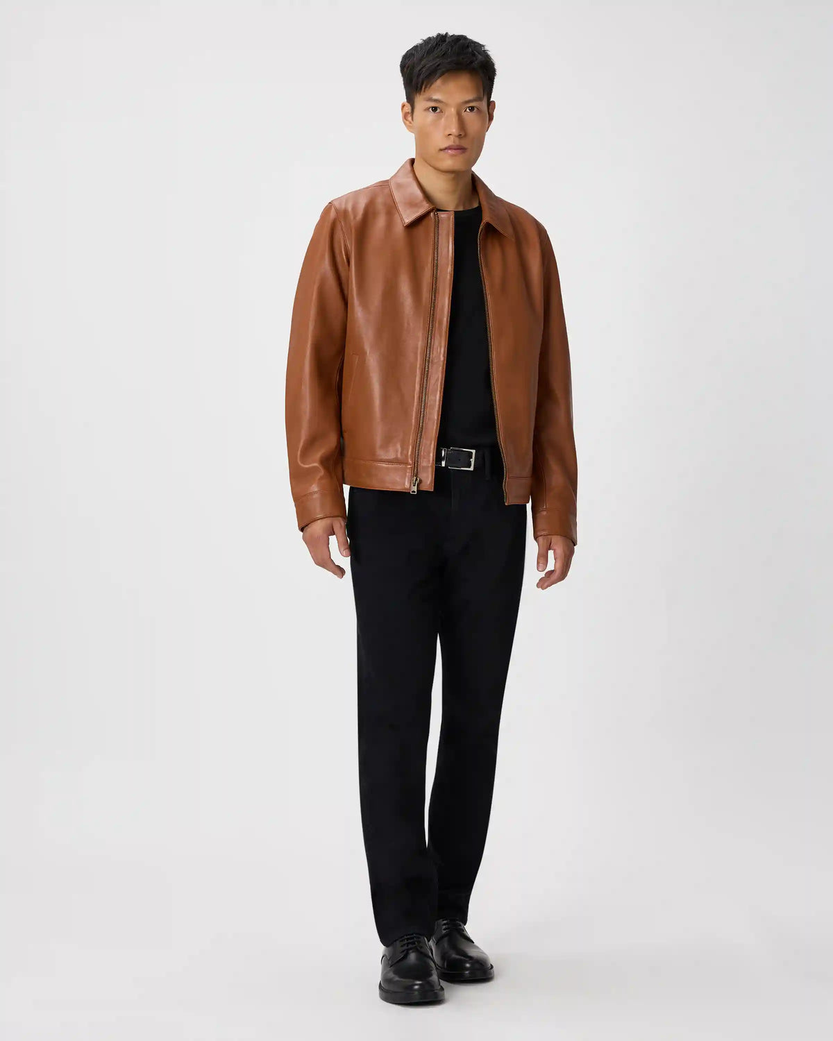100% Leather Harrington Jacket