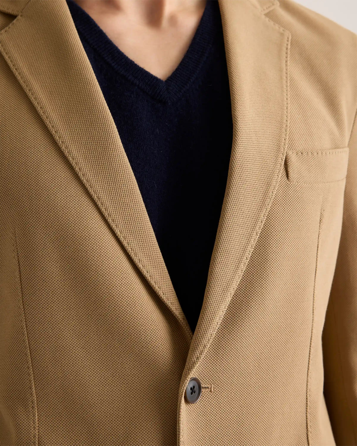 Cotton Pique Knit Blazer
