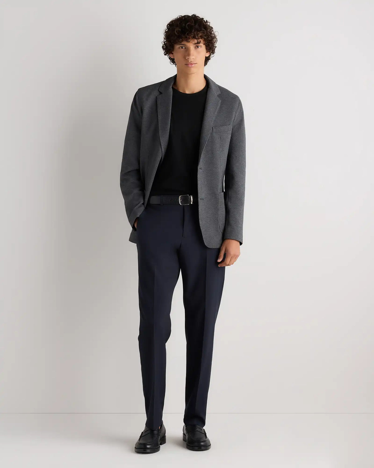 Cotton Pique Knit Blazer
