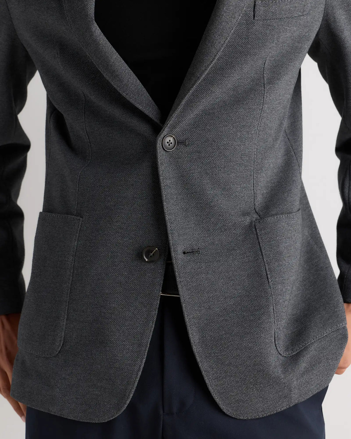 Cotton Pique Knit Blazer
