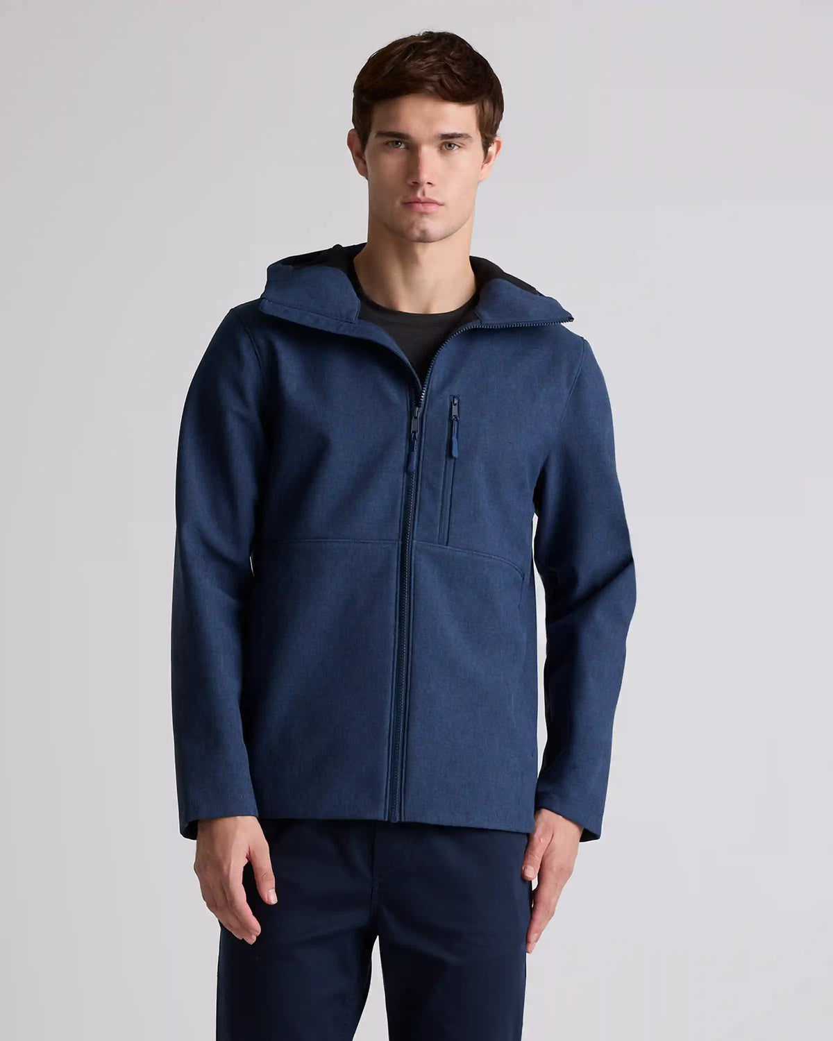 Softshell Fleece-Lined Full-Zip Hooded Jacket
