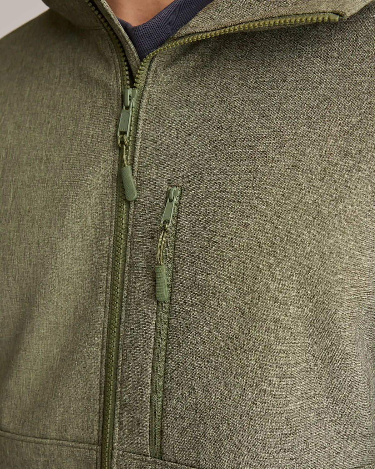 Softshell Fleece-Lined Full-Zip Hooded Jacket