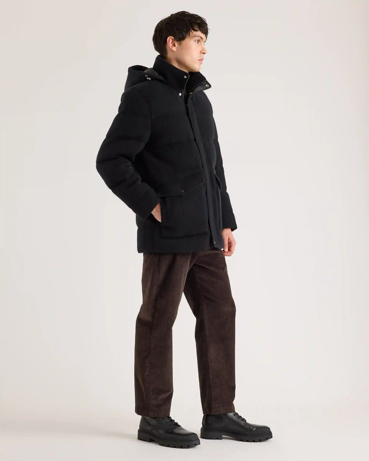 Mongolian Cashmere Puffer Coat