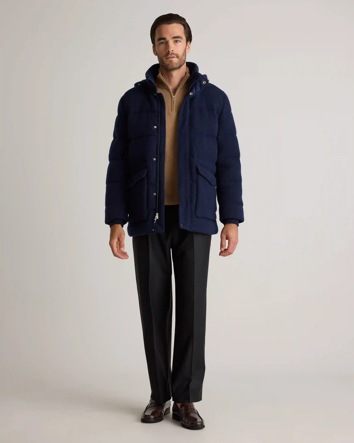 Mongolian Cashmere Puffer Coat