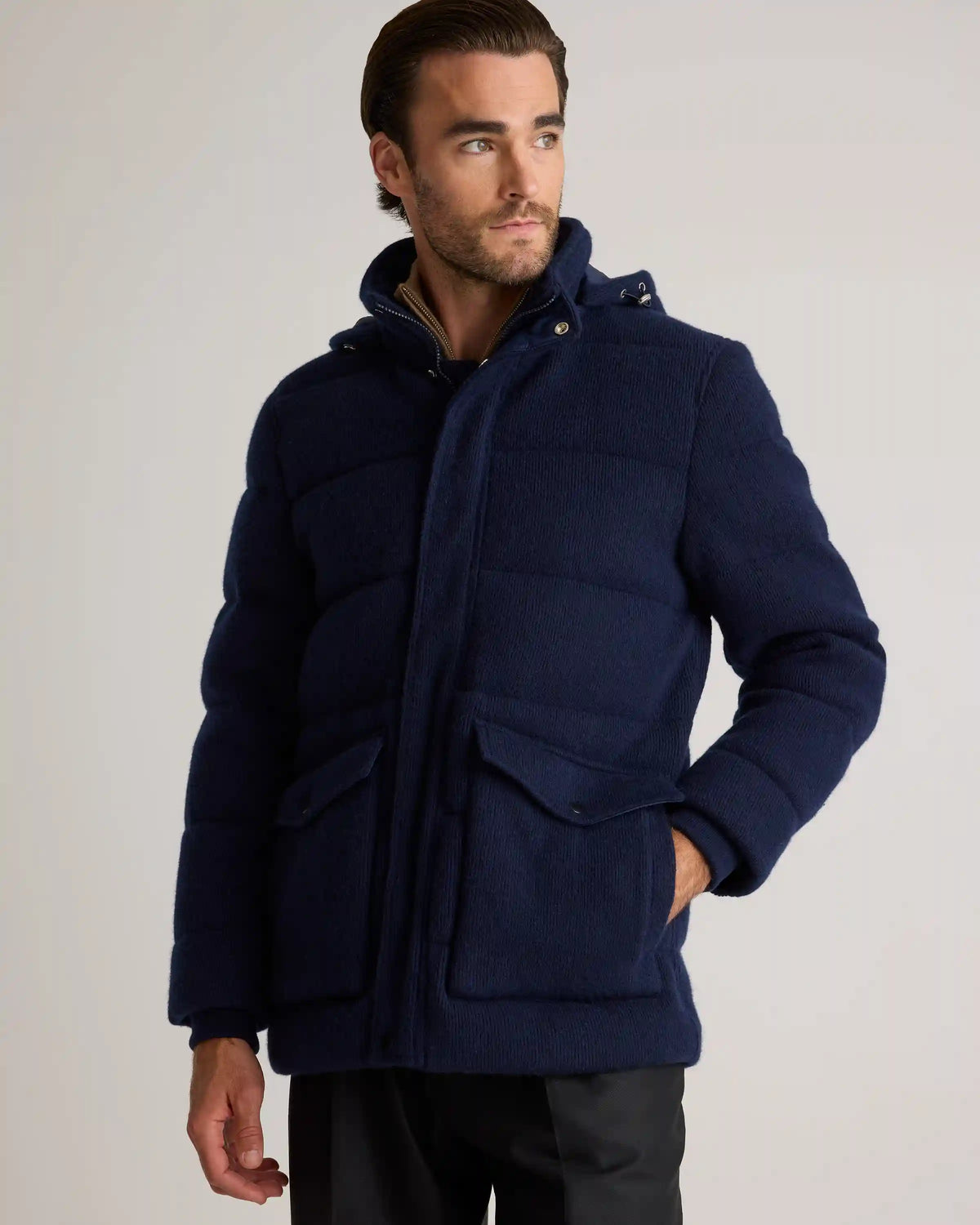 Mongolian Cashmere Puffer Coat