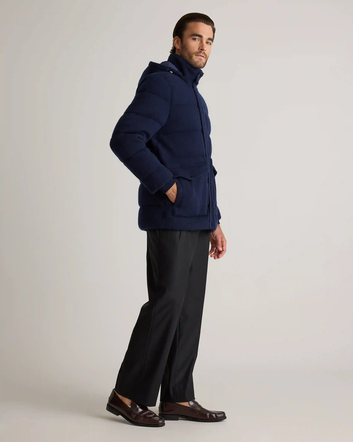 Mongolian Cashmere Puffer Coat