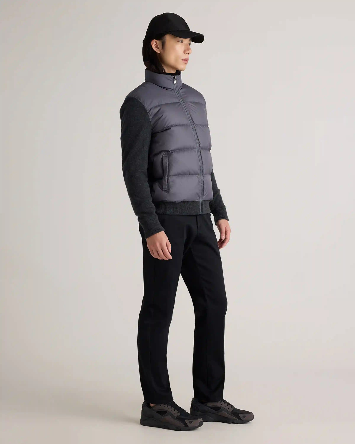 Mixed Media Down and Cashmere Jacket