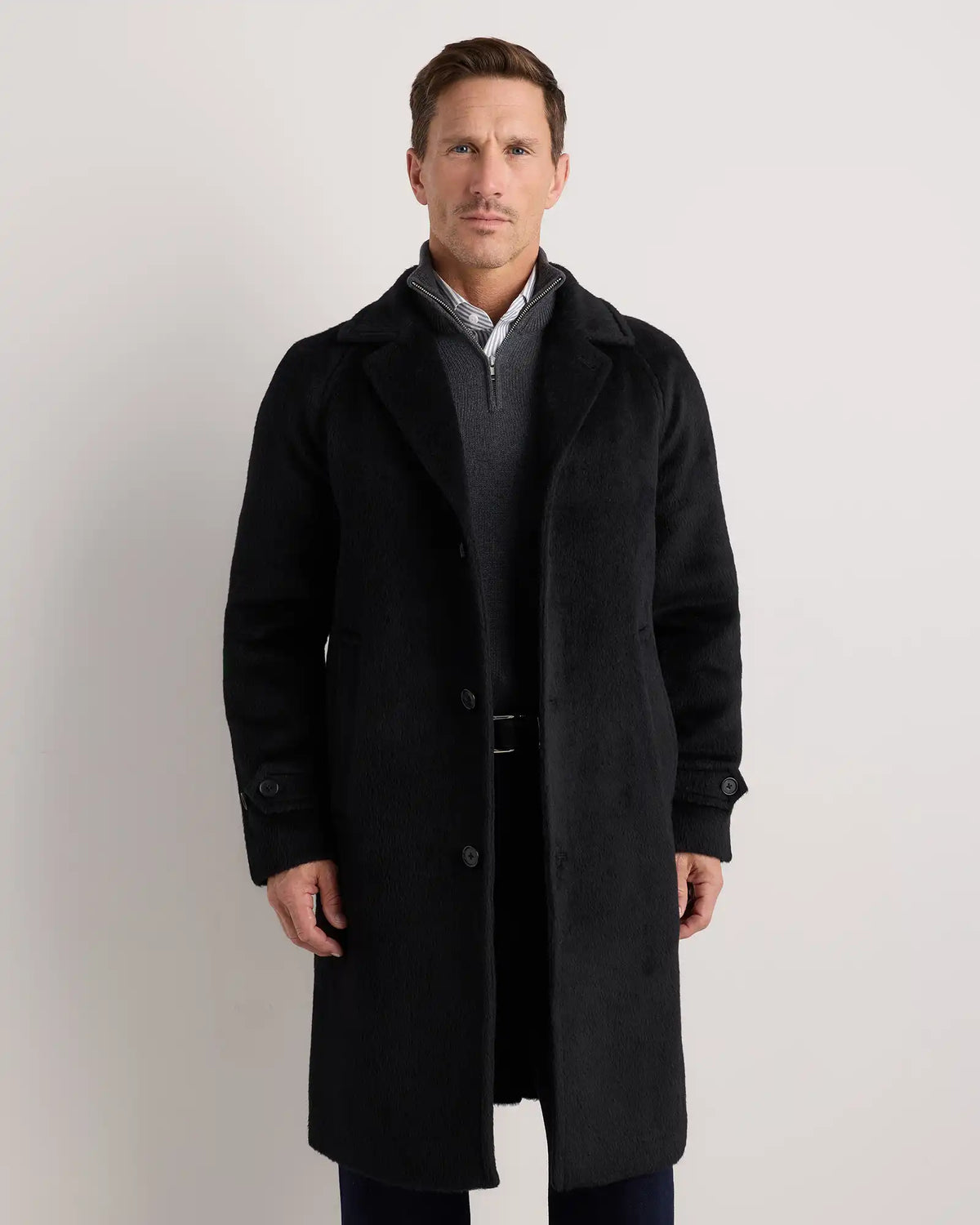 Alpaca-Wool Overcoat