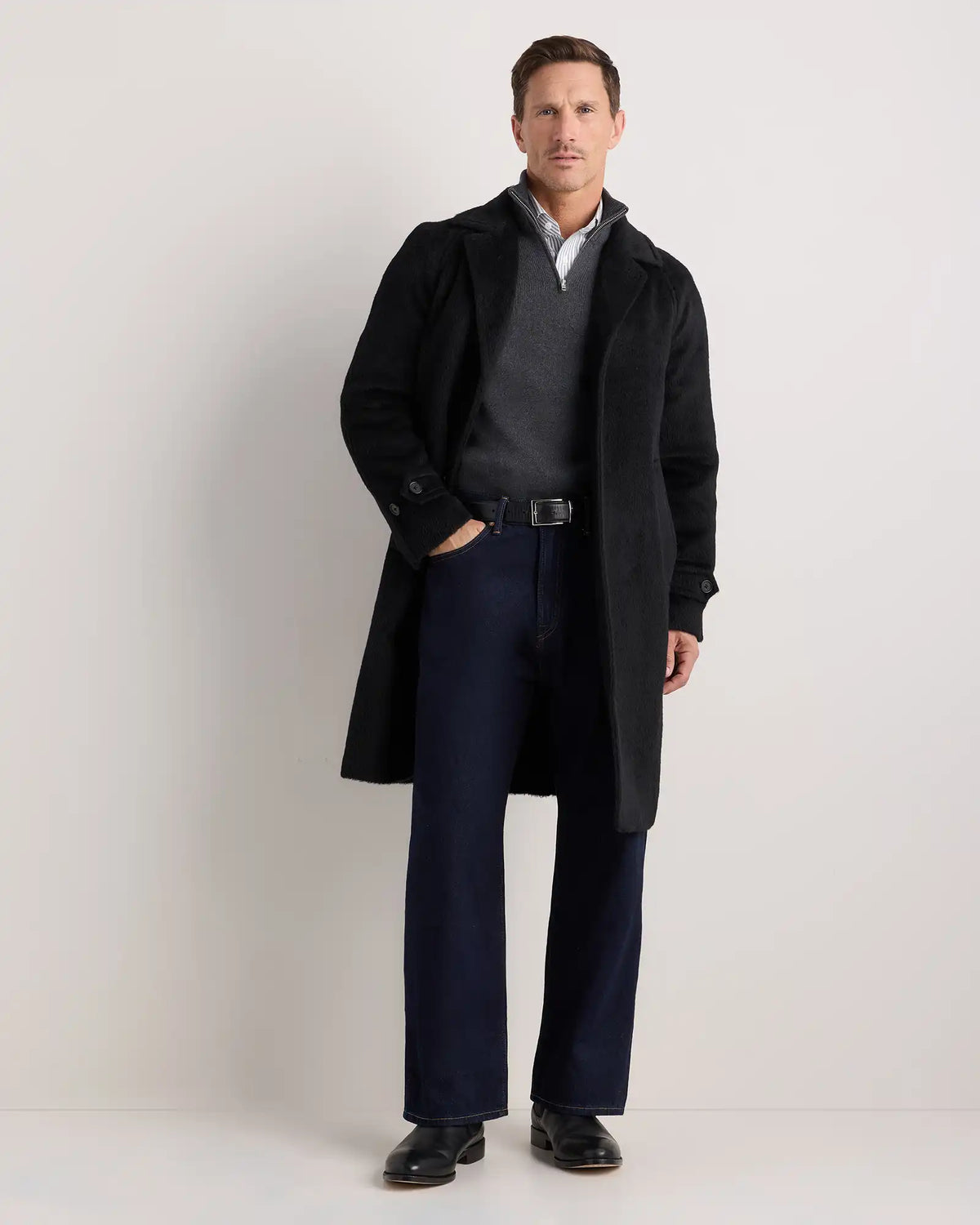 Alpaca-Wool Overcoat