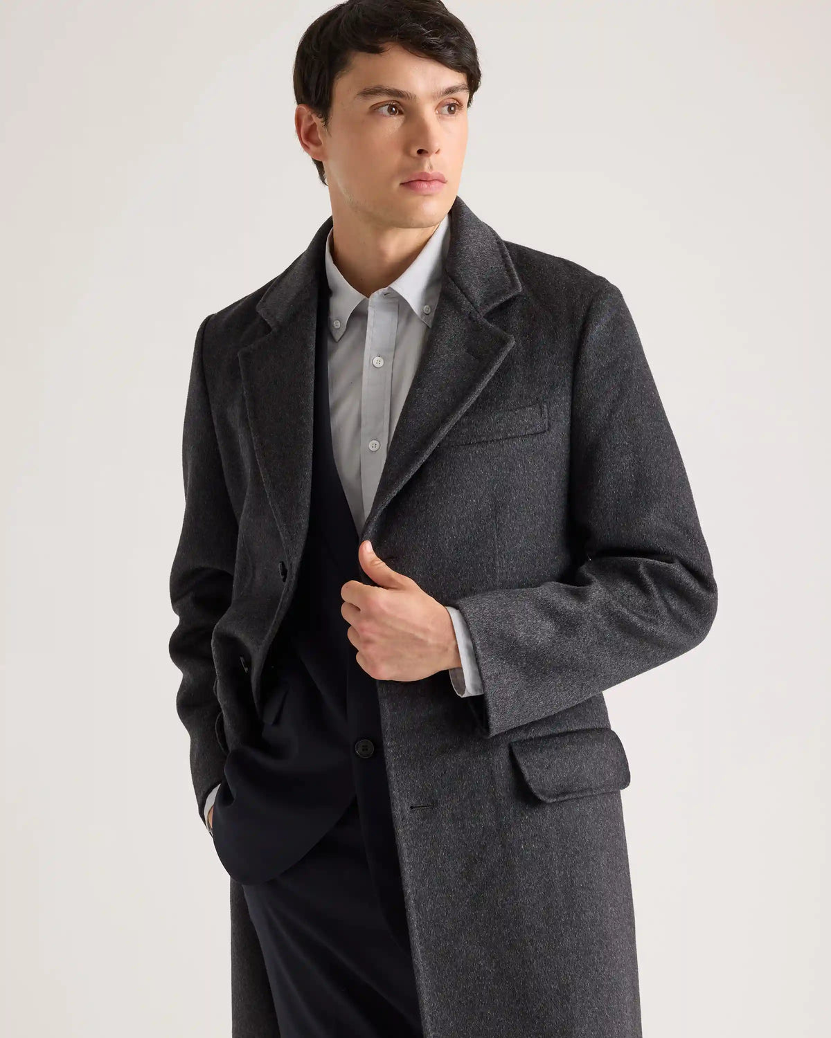 100% Mongolian Cashmere Double-Faced Overcoat