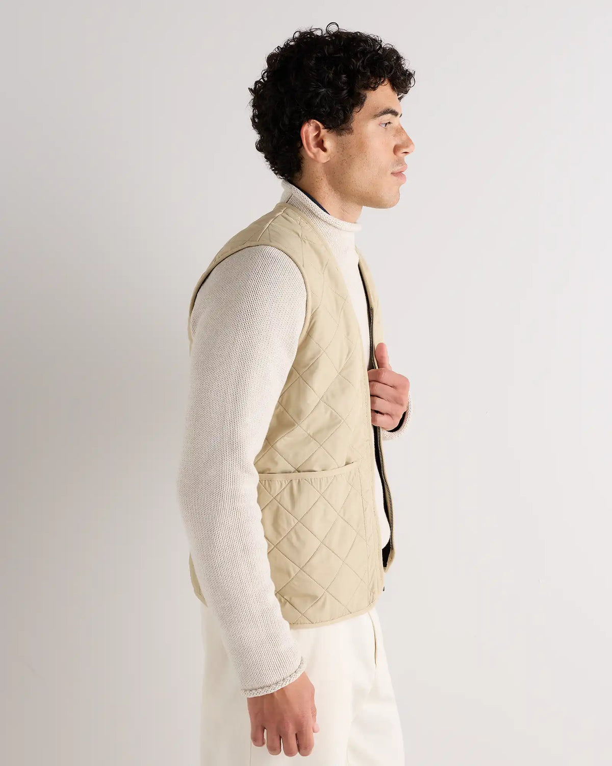 Featherless Quilted Fleece-Lined Liner Vest
