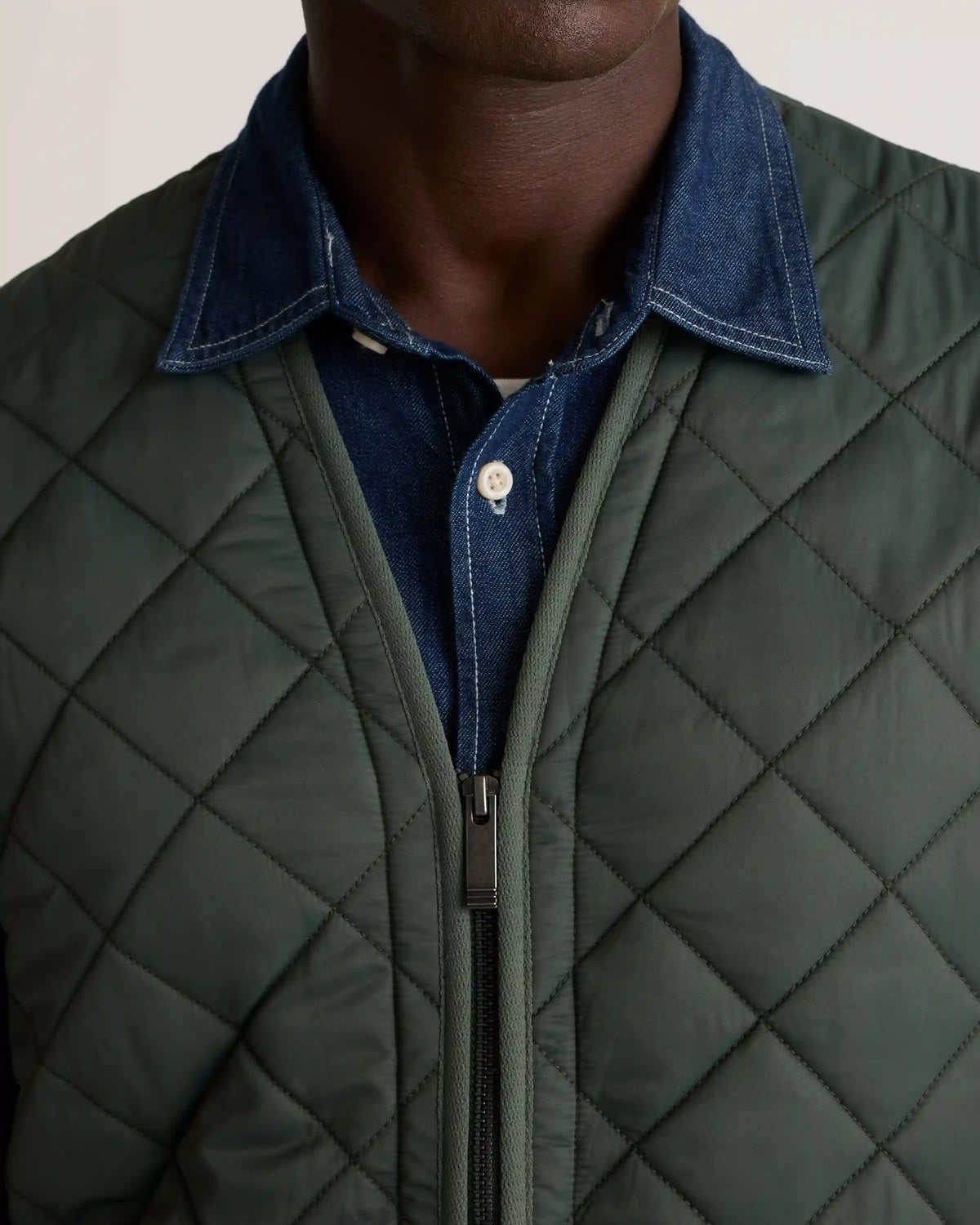Featherless Quilted Fleece-Lined Liner Vest