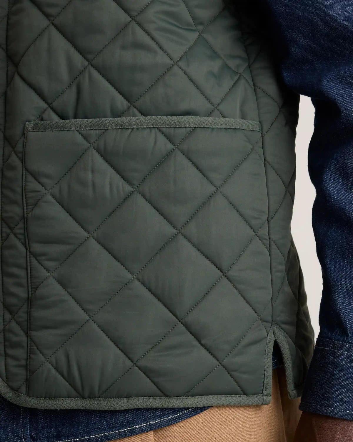 Featherless Quilted Fleece-Lined Liner Vest