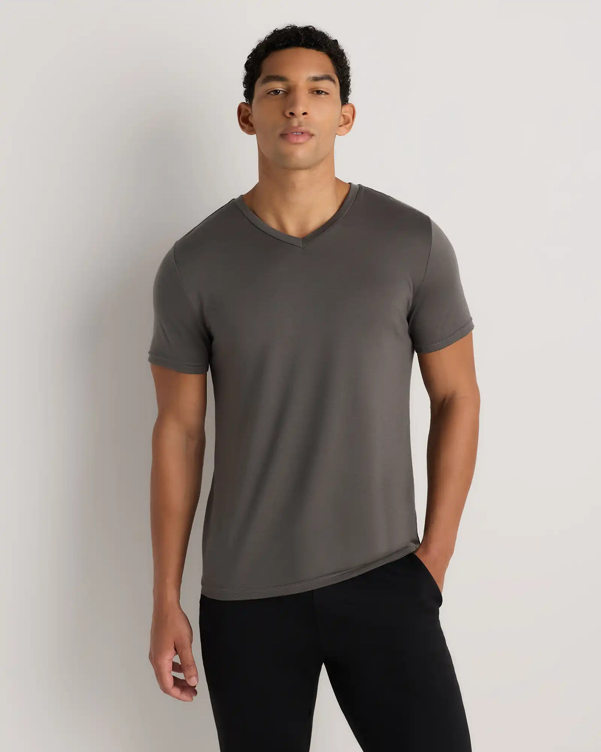 100% Merino Wool All-Season V-Neck Base Layer Tee