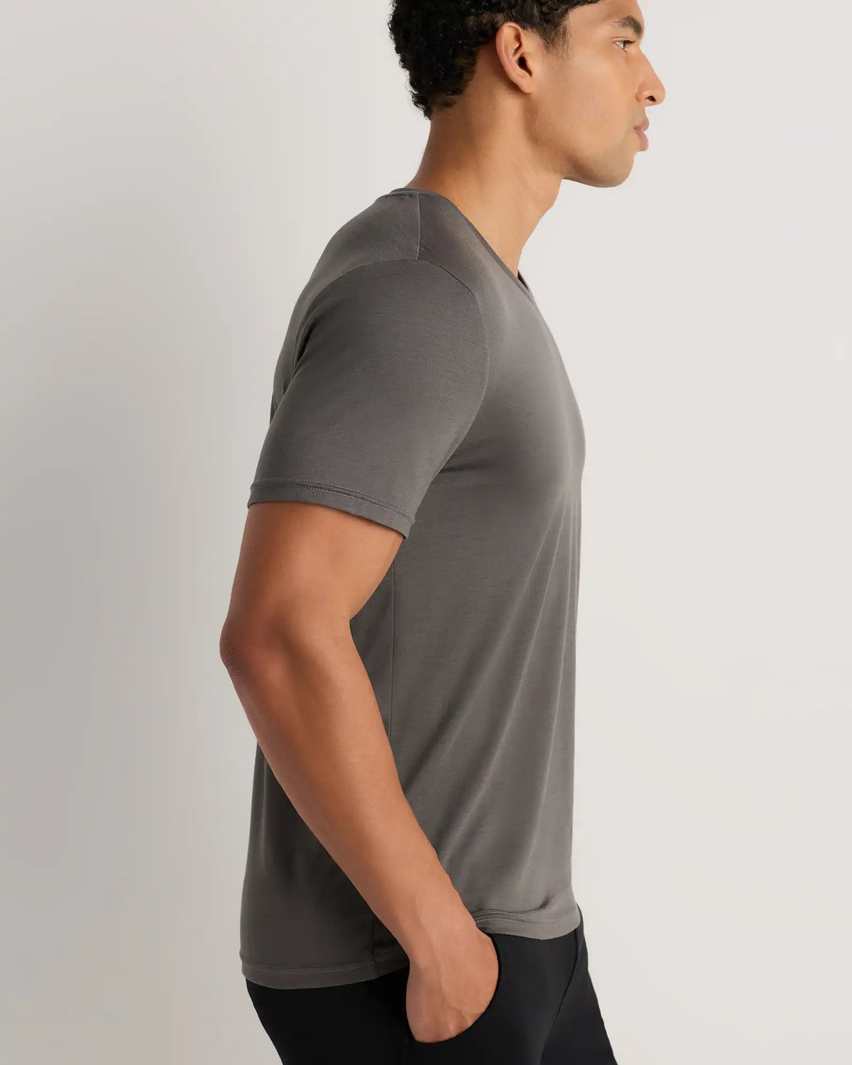 100% Merino Wool All-Season V-Neck Base Layer Tee