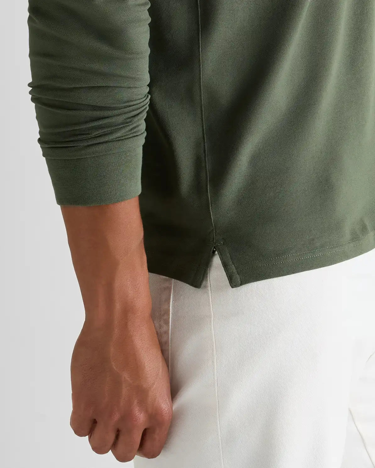 Organic Cotton Long Sleeve Pique Polo