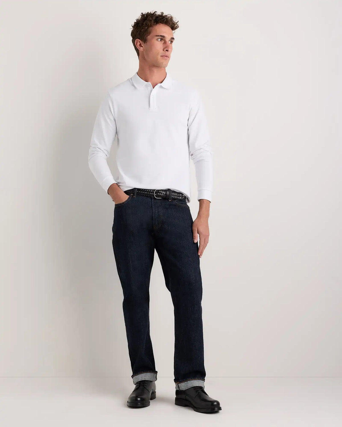 Organic Cotton Long Sleeve Pique Polo