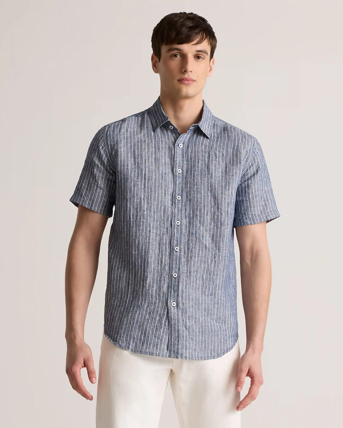 100% European Linen Relaxed Short Sleeve Shirt