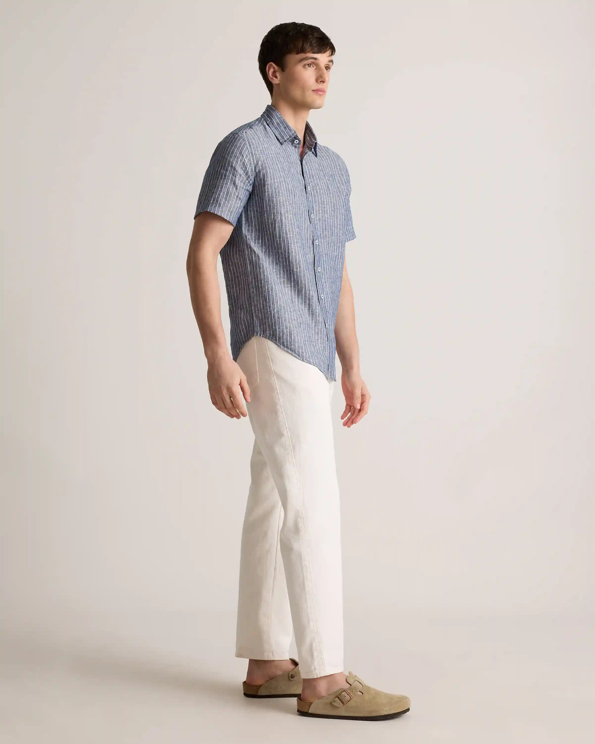 100% European Linen Relaxed Short Sleeve Shirt
