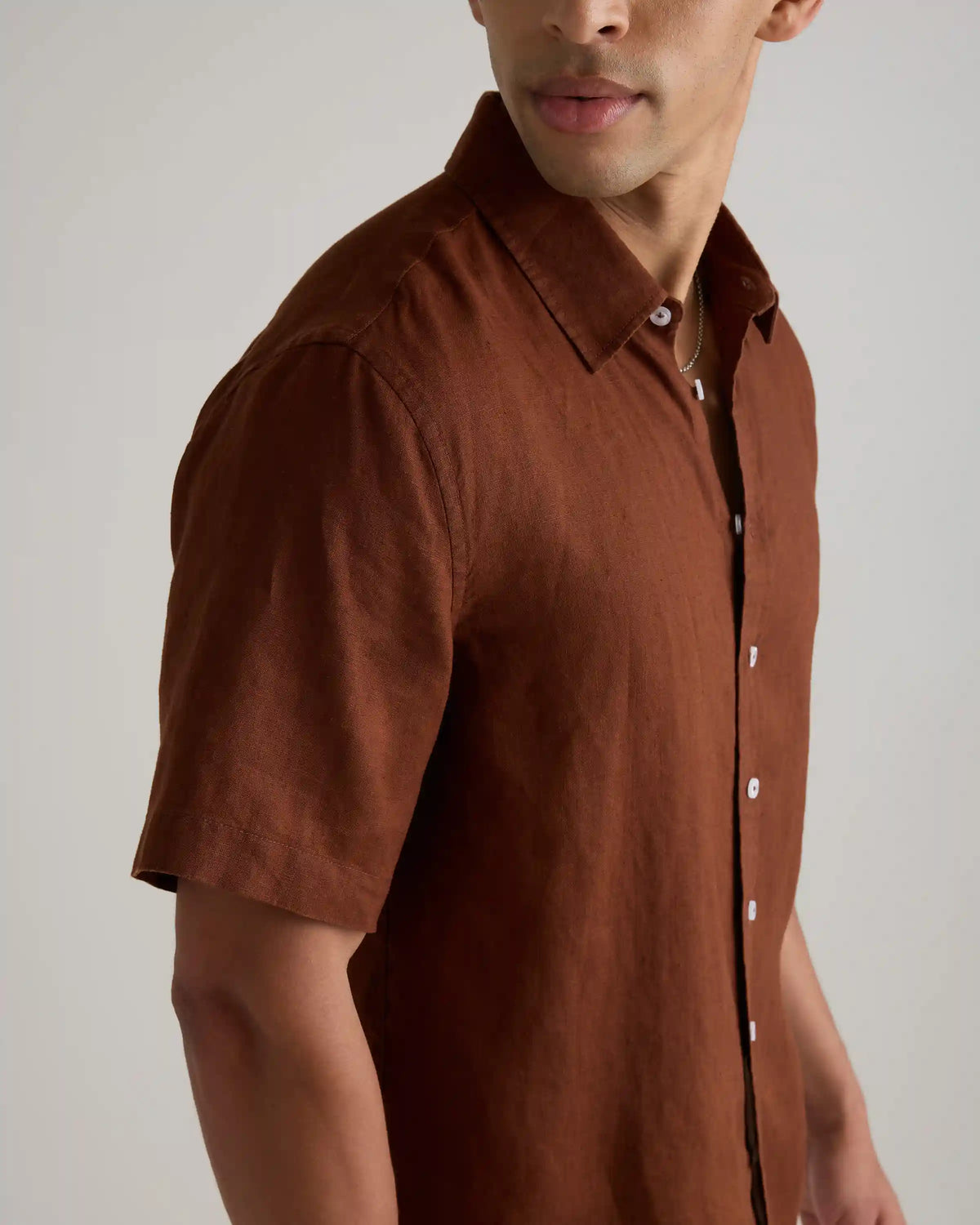 100% European Linen Relaxed Short Sleeve Shirt