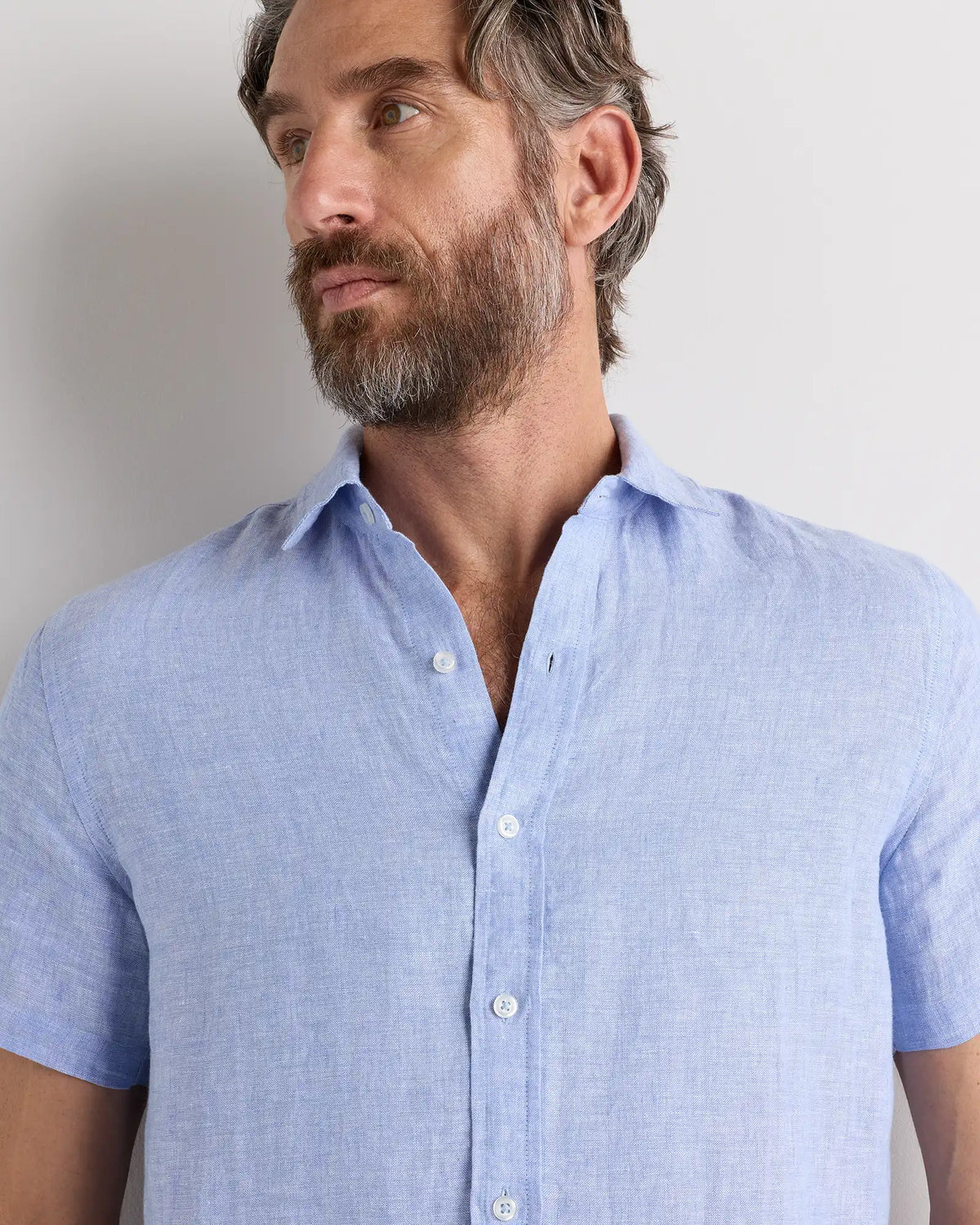 100% European Linen Relaxed Short Sleeve Shirt