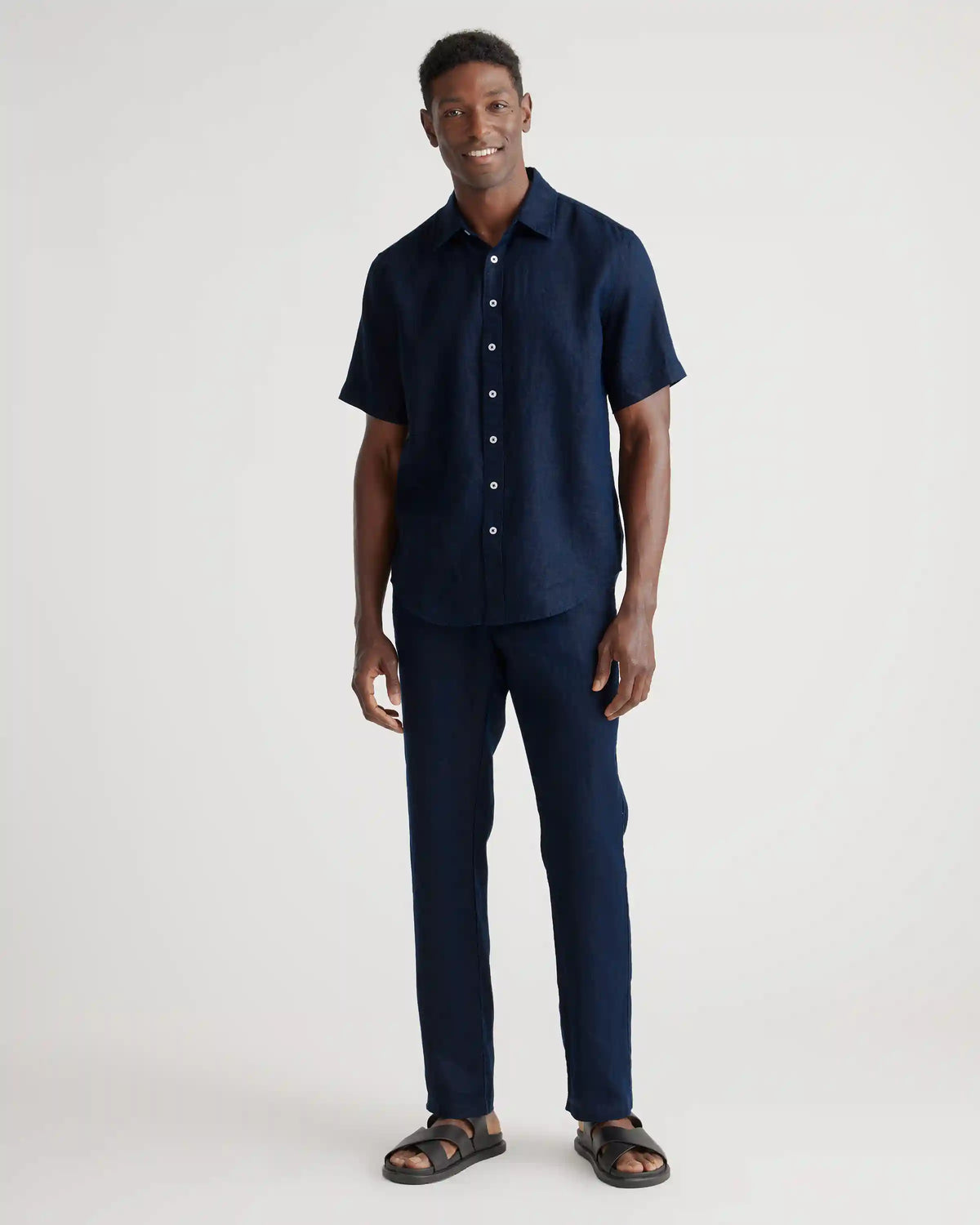 100% European Linen Relaxed Short Sleeve Shirt