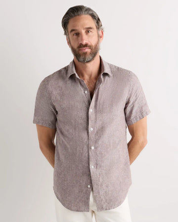 100% European Linen Relaxed Short Sleeve Shirt