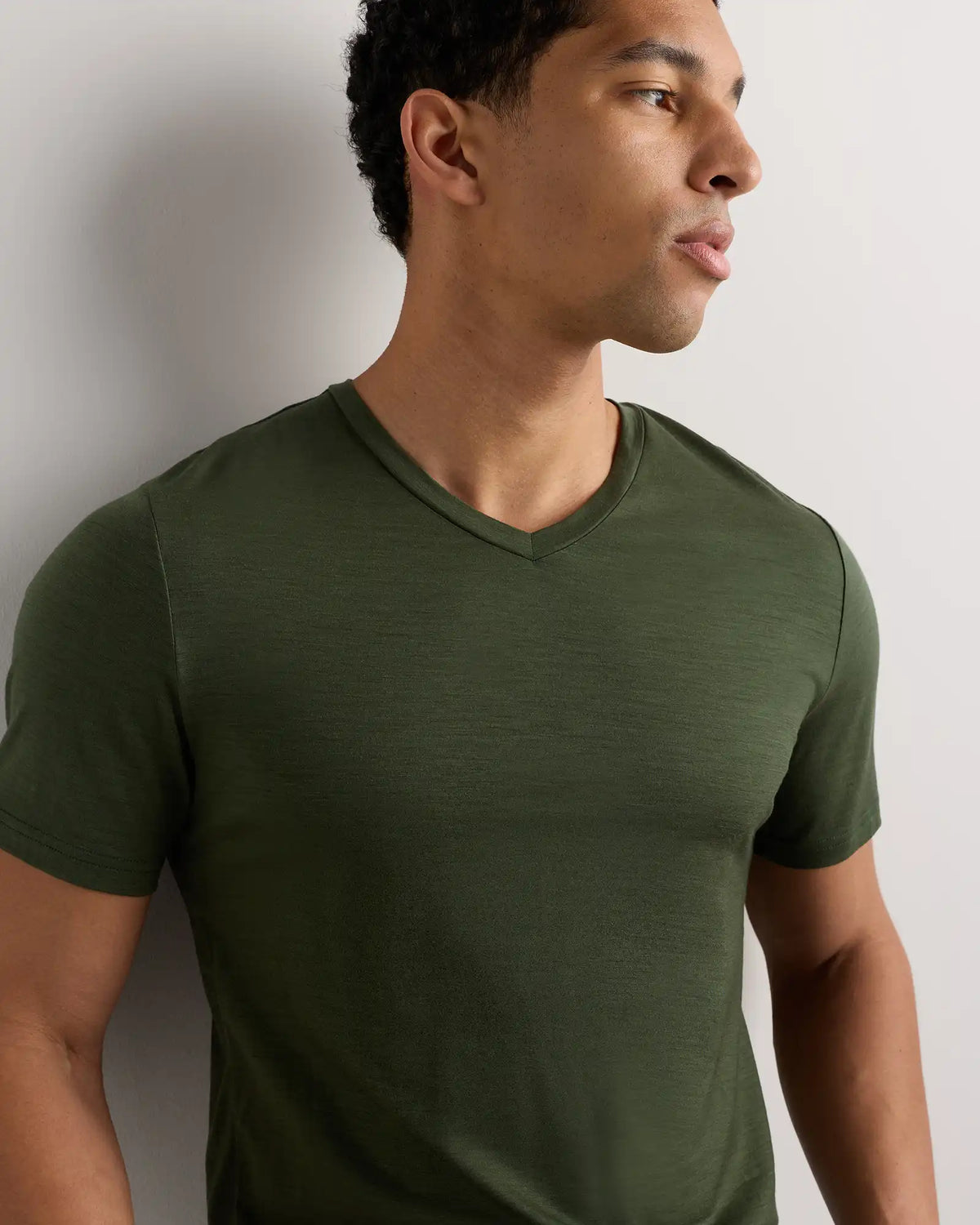 100% Merino Wool All-Season V-Neck Base Layer Tee