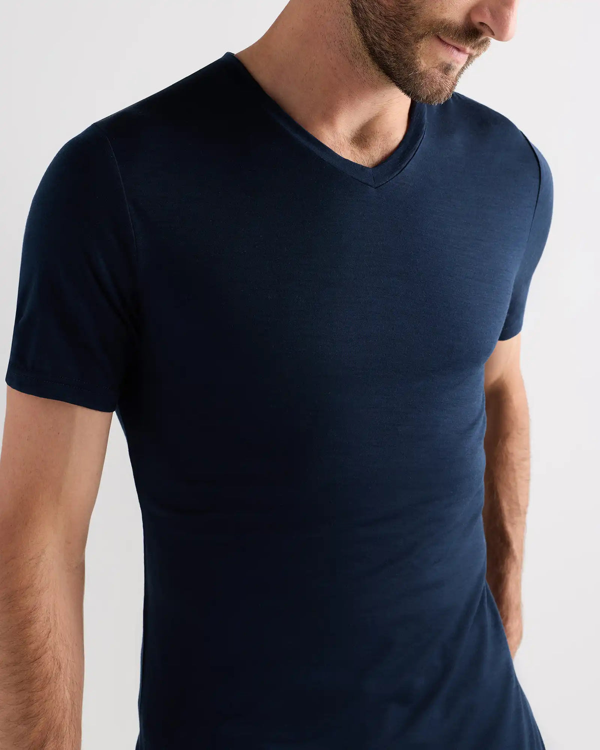 100% Merino Wool All-Season V-Neck Base Layer Tee
