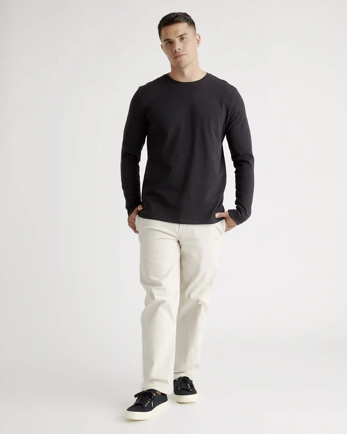 100% Organic Cotton Slub Long Sleeve Tee