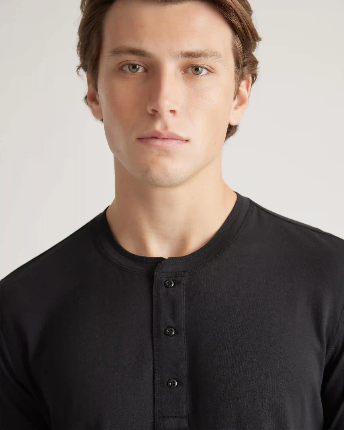 Cotton Modal Short Sleeve Henley Tee