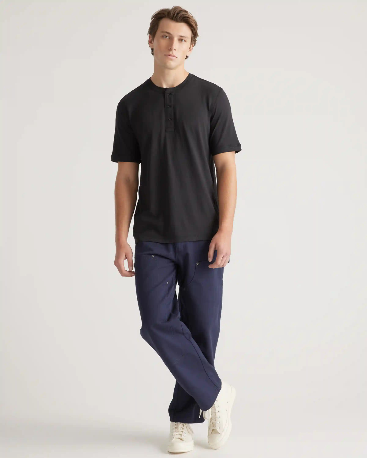 Cotton Modal Short Sleeve Henley Tee