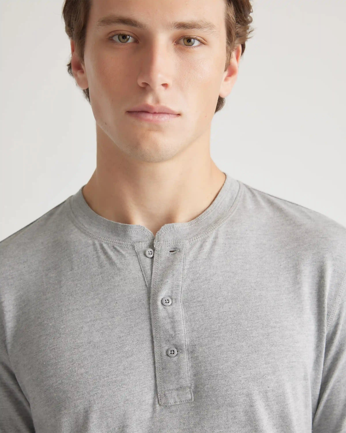 Cotton Modal Short Sleeve Henley Tee