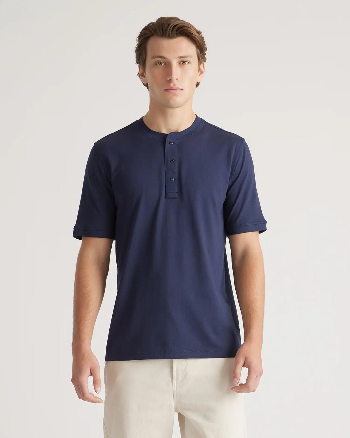 Cotton Modal Short Sleeve Henley Tee