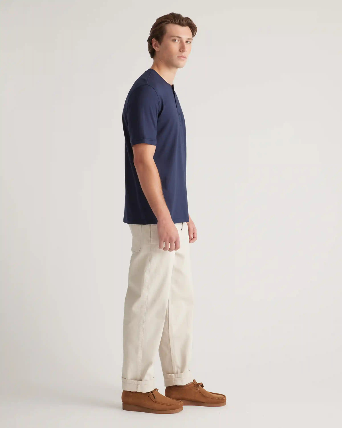 Cotton Modal Short Sleeve Henley Tee