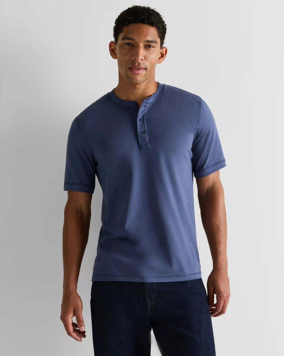Cotton Modal Short Sleeve Henley Tee