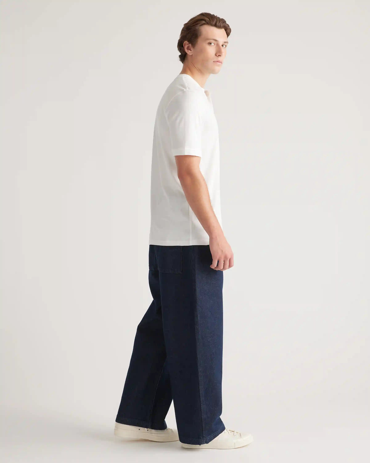 Cotton Modal Short Sleeve Henley Tee
