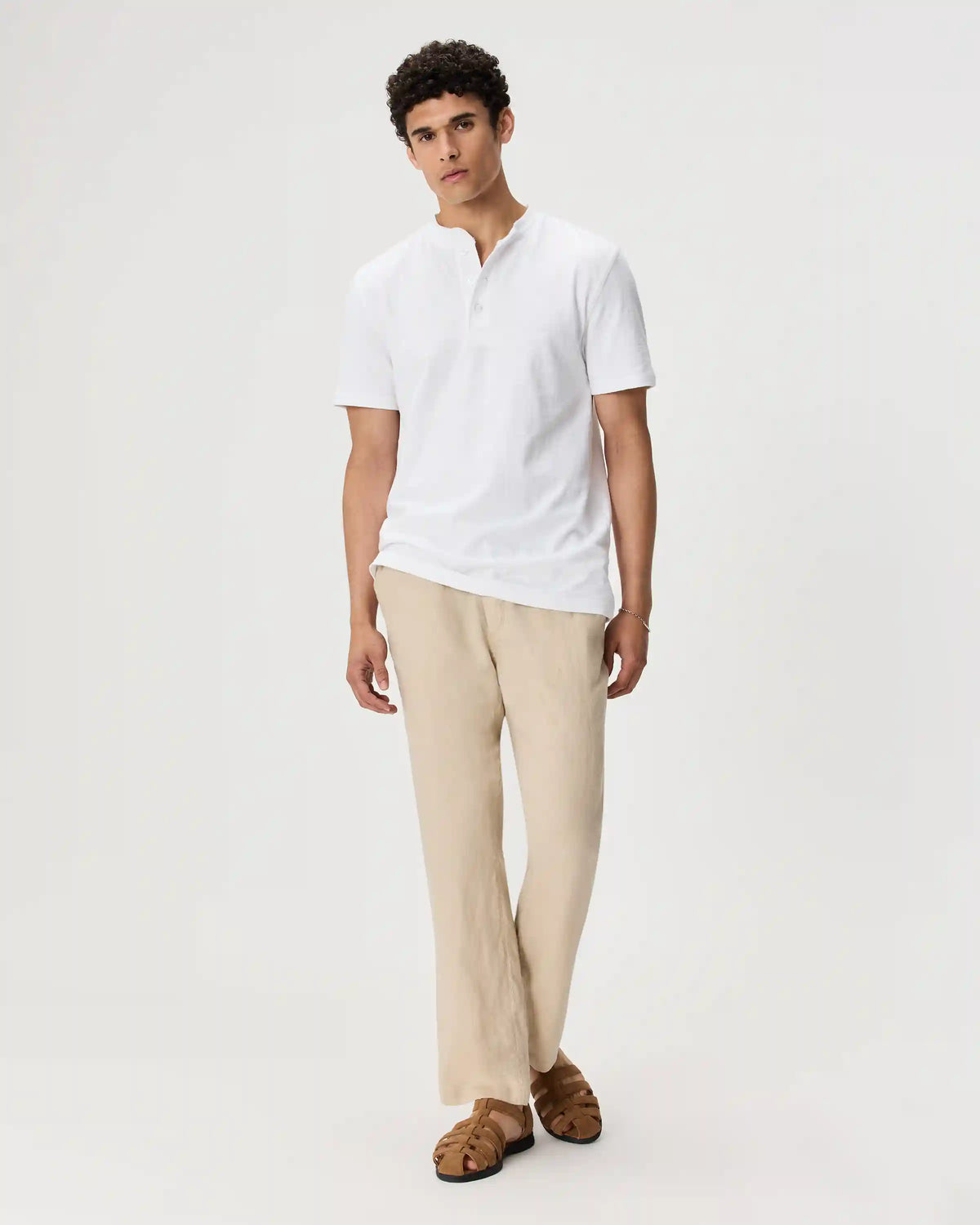 100% Organic Cotton Slub Henley Tee