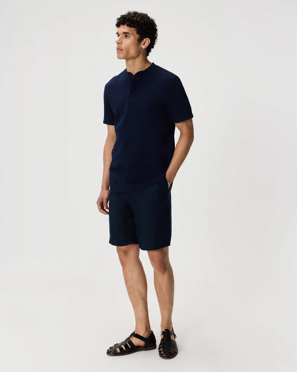 100% Organic Cotton Slub Henley Tee