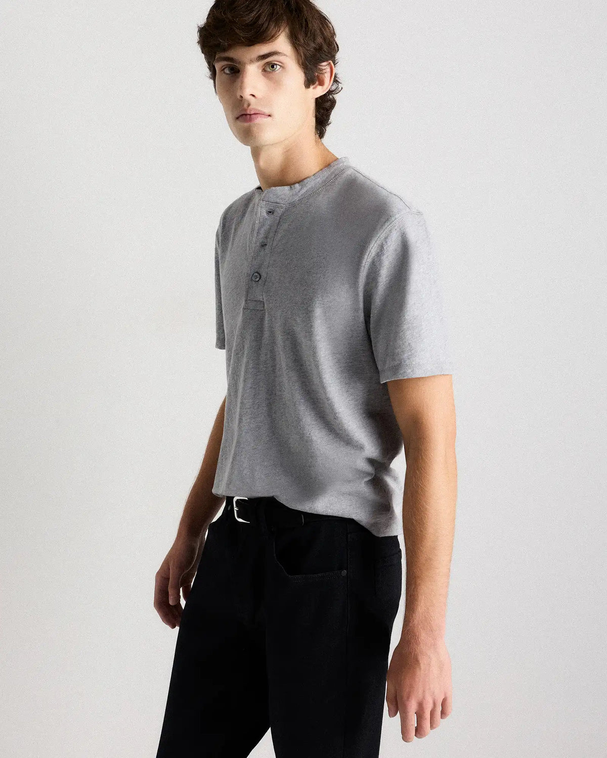 100% Organic Cotton Slub Henley Tee