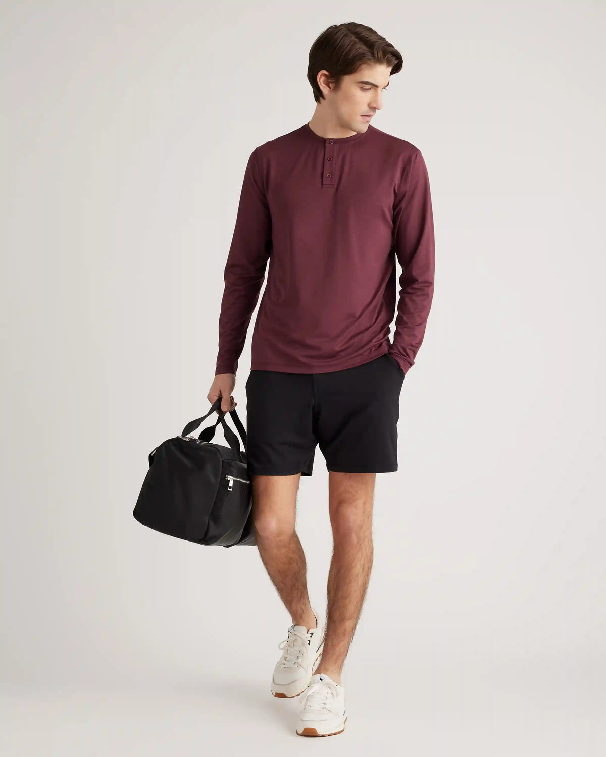 Flowknit Breeze Performance Long Sleeve Henley Tee