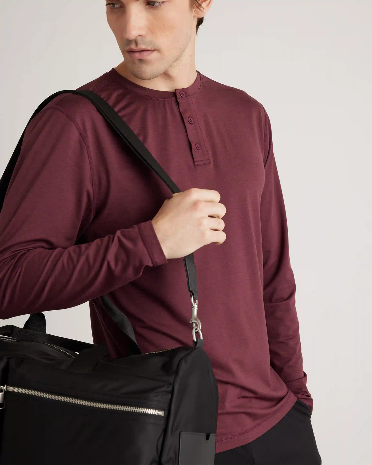 Flowknit Breeze Performance Long Sleeve Henley Tee