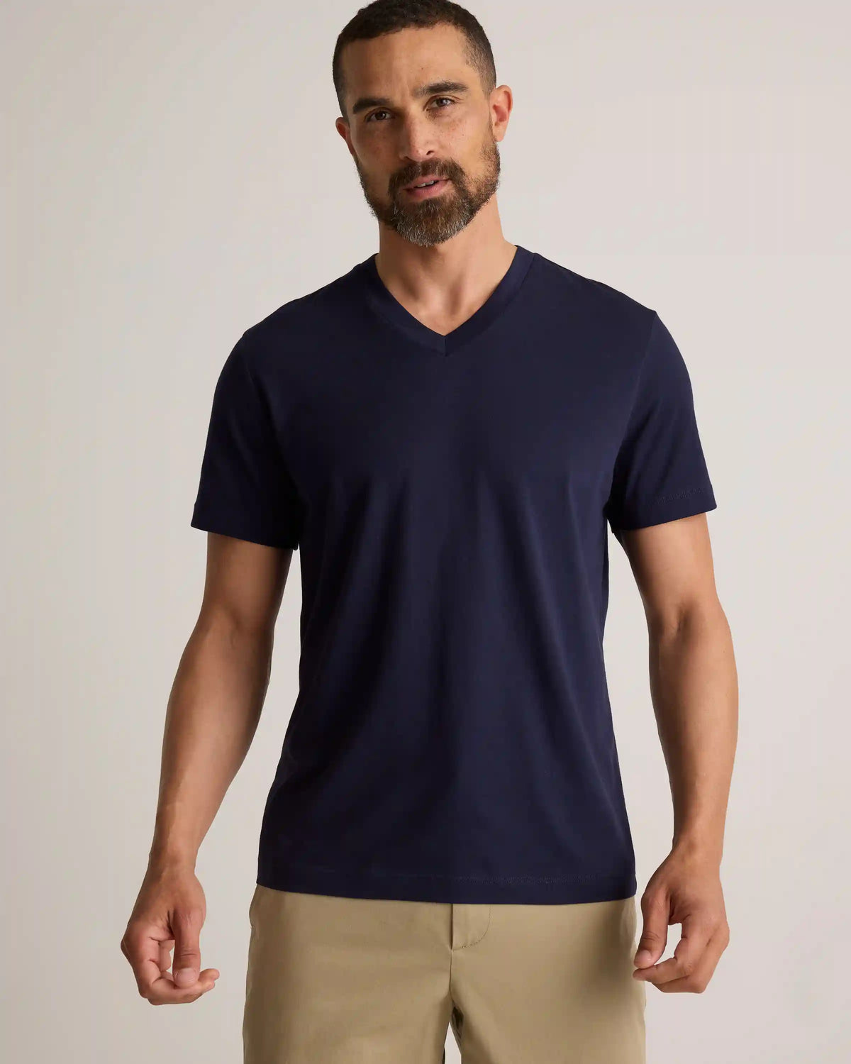 100% Pima Cotton Luxe Touch V-Neck Tee
